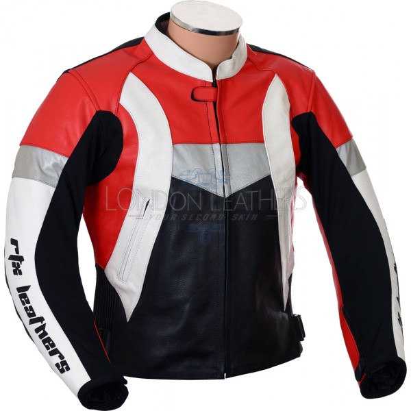 RTX Violator RED Motorcycle Leather Jacket 